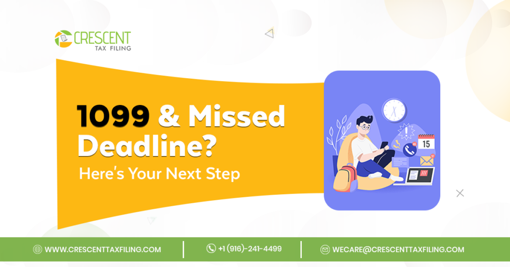 1099 contractor worried after missing April 15 IRS tax deadline in USA